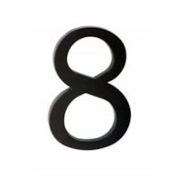 Cyfra na dom plastikowa 17,5cm CZARNA 8