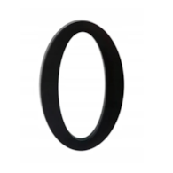 Cyfra na dom plastikowa 17,5cm CZARNA 0