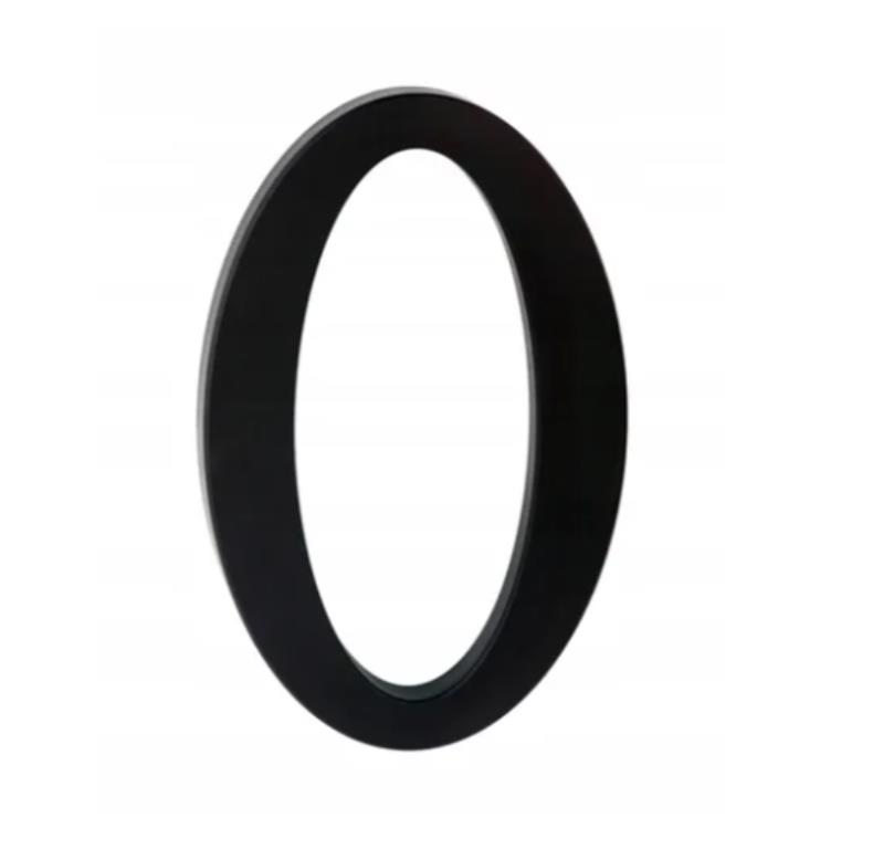 Cyfra na dom plastikowa 17,5cm CZARNA 0