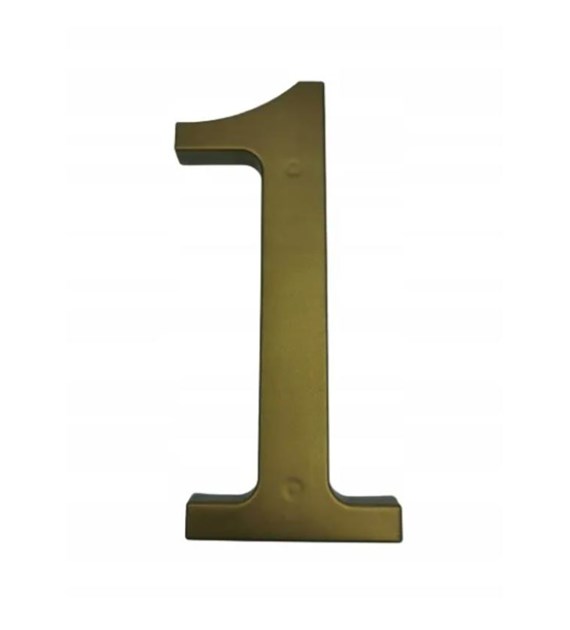 Cyfra na dom plastikowa 17,5cm ZŁOTA 1