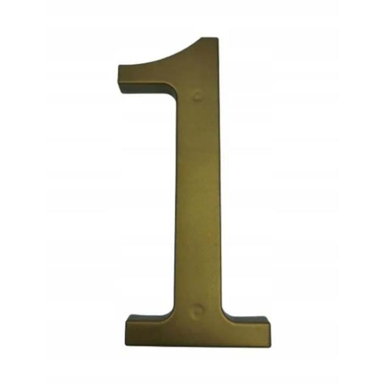 Cyfra na dom plastikowa 17,5cm ZŁOTA 1