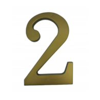 Cyfra na dom plastikowa 17,5cm ZŁOTA 2