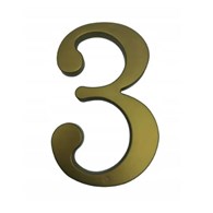 Cyfra na dom plastikowa 17,5cm ZŁOTA 3