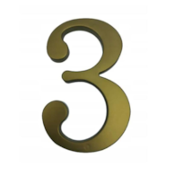 Cyfra na dom plastikowa 17,5cm ZŁOTA 3