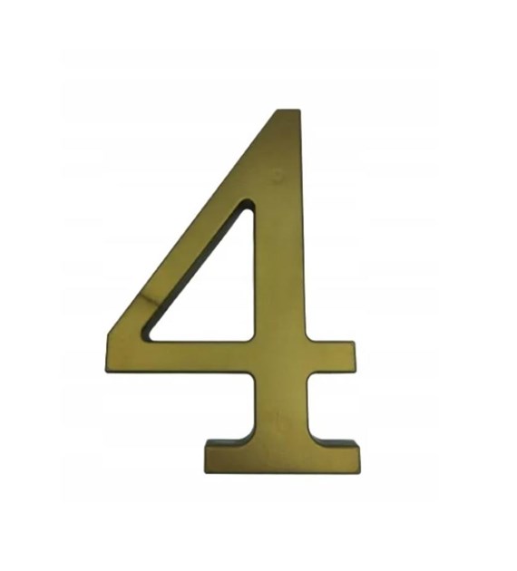 Cyfra na dom plastikowa 17,5cm ZŁOTA 4