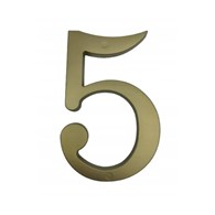 Cyfra na dom plastikowa 17,5cm ZŁOTA 5