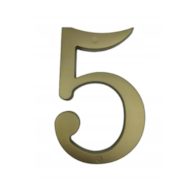 Cyfra na dom plastikowa 17,5cm ZŁOTA 5