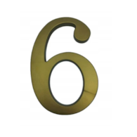 Cyfra na dom plastikowa 17,5cm ZŁOTA 6/9
