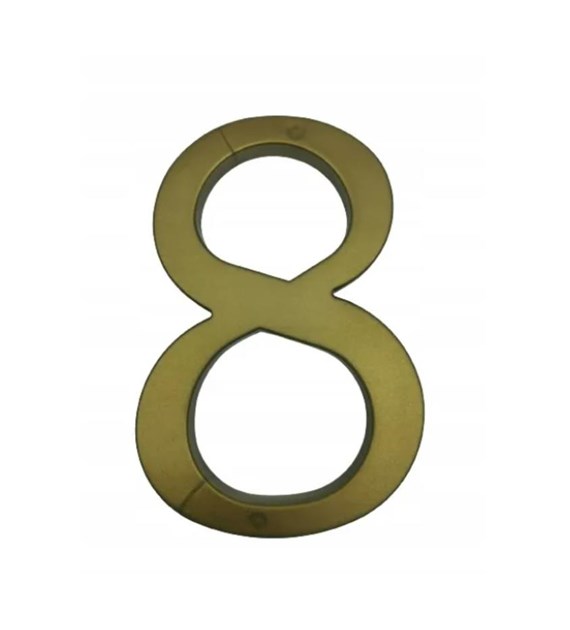 Cyfra na dom plastikowa 17,5cm ZŁOTA 8
