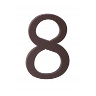 Cyfra na dom plastikowa 17,5cm BRĄZOWA 8