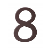 Cyfra na dom plastikowa 17,5cm BRĄZOWA 8
