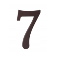 Cyfra na dom plastikowa 17,5cm BRĄZOWA 7