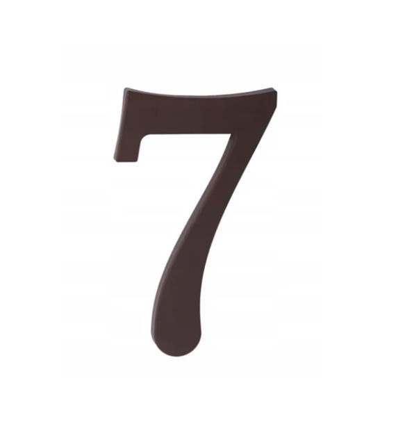 Cyfra na dom plastikowa 17,5cm BRĄZOWA 7