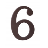 Cyfra na dom plastikowa 17,5cm BRĄZOWA 6/9