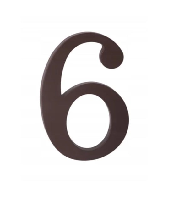 Cyfra na dom plastikowa 17,5cm BRĄZOWA 6/9