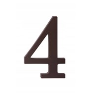 Cyfra na dom plastikowa 17,5cm BRĄZOWA 4