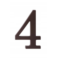 Cyfra na dom plastikowa 17,5cm BRĄZOWA 4