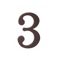 Cyfra na dom plastikowa 17,5cm BRĄZOWA 3