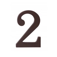 Cyfra na dom plastikowa 17,5cm BRĄZOWA 2