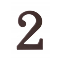 Cyfra na dom plastikowa 17,5cm BRĄZOWA 2