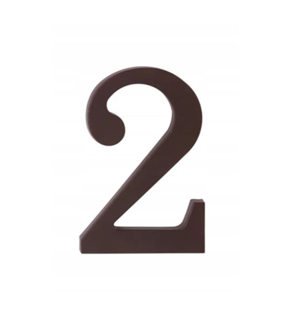 Cyfra na dom plastikowa 17,5cm BRĄZOWA 2