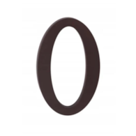 Cyfra na dom plastikowa 17,5cm BRĄZOWA 0