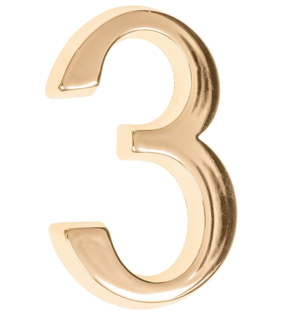Cyfra na dom  5 cm MOSIĄDZ 3 samoprzylepna