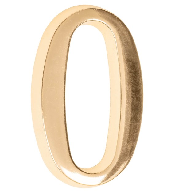 Cyfra na dom  5 cm MOSIĄDZ 0 samoprzylepna