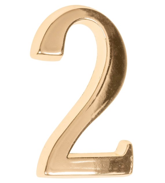 Cyfra na dom  5 cm MOSIĄDZ 2 samoprzylepna