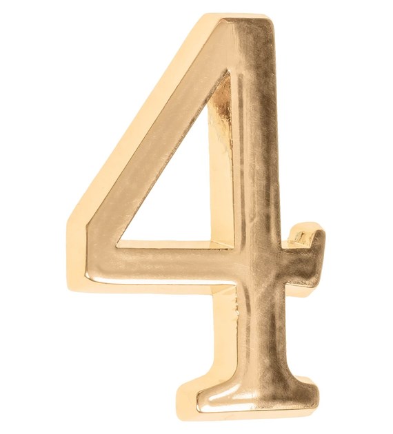 Cyfra na dom  5 cm MOSIĄDZ 4 samoprzylepna