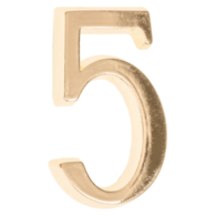 Cyfra na dom  5 cm MOSIĄDZ 5 samoprzylepna
