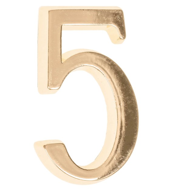 Cyfra na dom  5 cm MOSIĄDZ 5 samoprzylepna