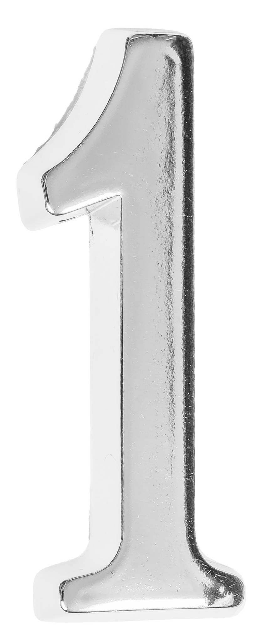 Cyfra na dom  5 cm CHROM 1 samoprzylepna