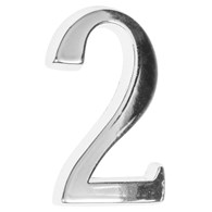 Cyfra na dom  5 cm CHROM 2 samoprzylepna