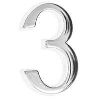 Cyfra na dom  5 cm CHROM 3 samoprzylepna