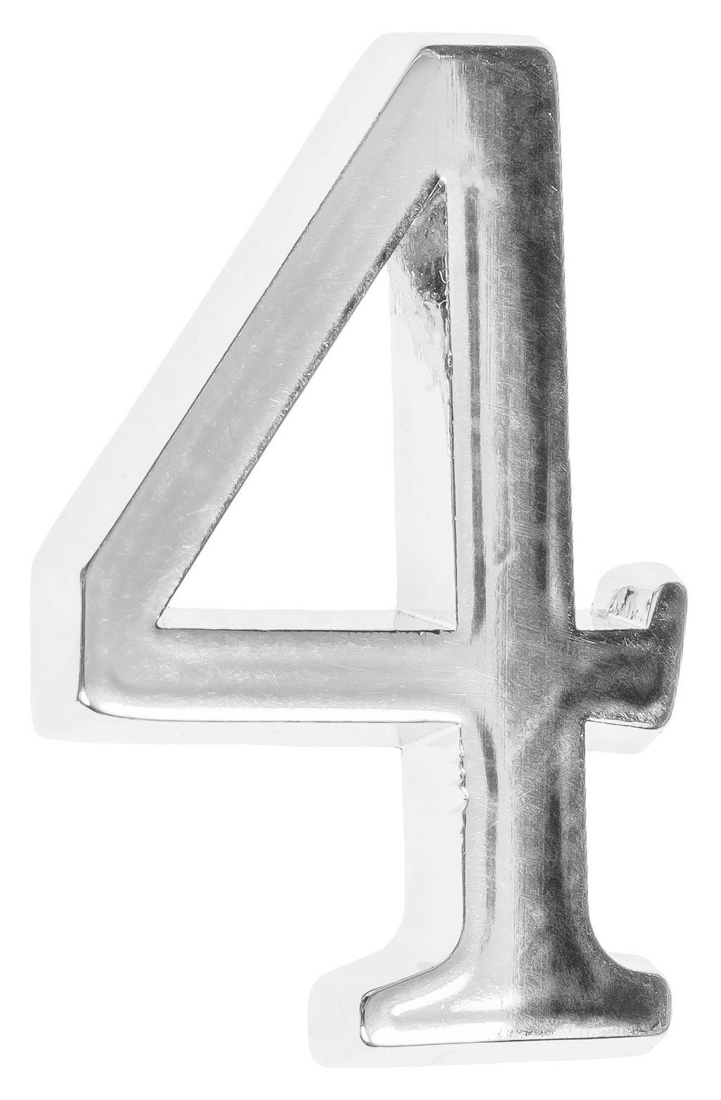 Cyfra na dom  5 cm CHROM 4 samoprzylepna