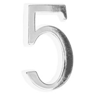 Cyfra na dom 5 cm CHROM 5 samoprzylepna