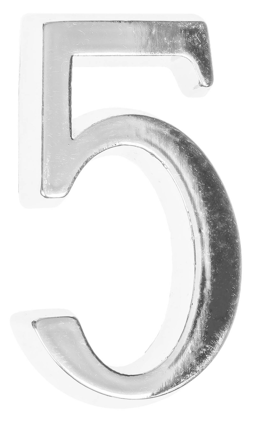 Cyfra na dom 5 cm CHROM 5 samoprzylepna