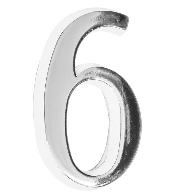 Cyfra na dom 5 cm CHROM 6/9 samoprzylepna