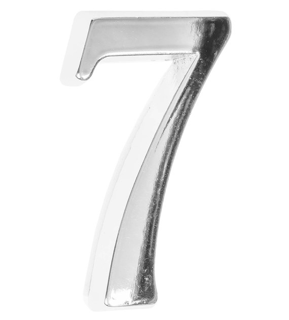 Cyfra na dom  5 cm CHROM 7 samoprzylepna