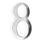 Cyfra na dom  5 cm CHROM 8 samoprzylepna