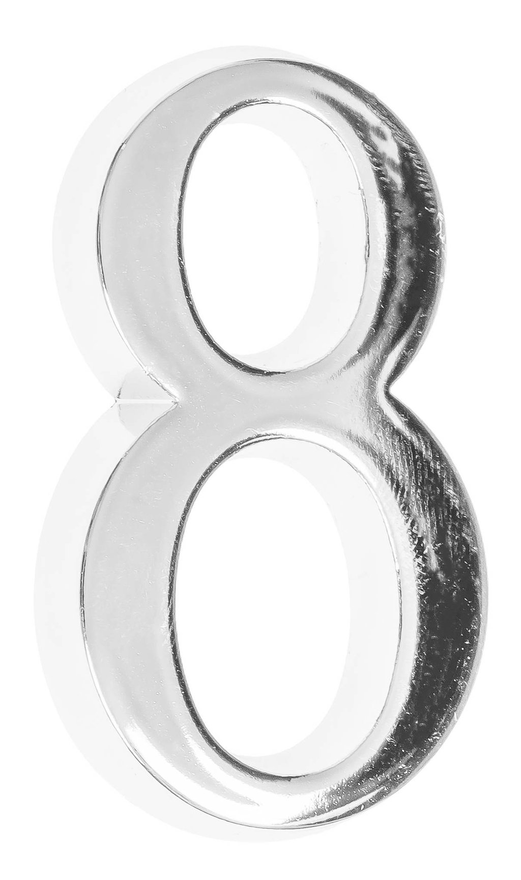 Cyfra na dom  5 cm CHROM 8 samoprzylepna