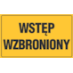Tablica informacyjna 20x33cm WSTĘP WZBRONIONY