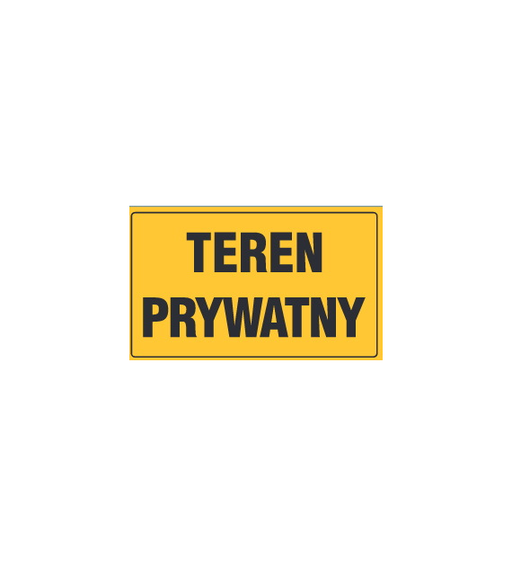 Tablica informacyjna 20x33cm TEREN PRYWATNY