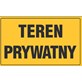 Tablica informacyjna 20x33cm TEREN PRYWATNY