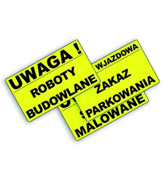 Tablica informacyjna 20x33cm UWAGA! STREFA NIEBEZPIECZNA