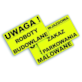 Tablica informacyjna 20x33cm UWAGA! STREFA NIEBEZPIECZNA