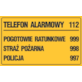 Tablica informacyjna 20x33cm TELEFON ALARMOWY 112
