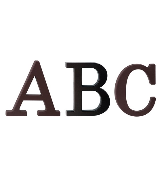 Litera na dom plastikowa 9cm BRĄZ C