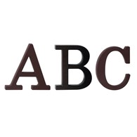 Litera na dom plastikowa 9cm BRĄZ D